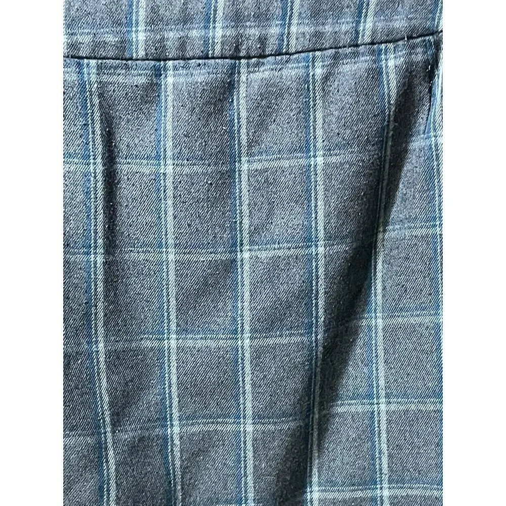 Gap School Girl Gray Checkered Plaid Skirt Fully Lined 16